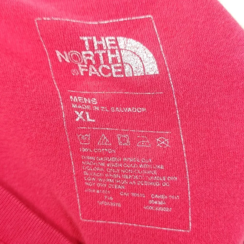 The North Face Men's SZ XL Red Logo Bear Graphic Tee Short Sleeve T Shirt